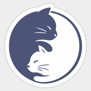 Yin Yang Cats Sticker